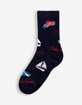 Sokken - Motief all-over - donkerblauw