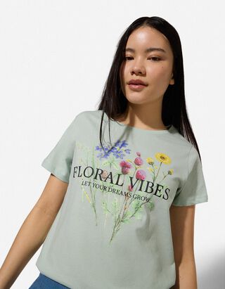 T-Shirt - Frontprint - gr&uuml;n