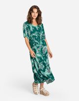 Hosszú ruha - LENZING™ ECOVERO™ - sötétzöld