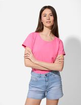 T-shirt - Percentuale di tessuto elasticizzato - rosa fucsia