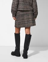 Mini-suknja - izgled vune - siva