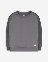 Sweatshirt - Baumwoll-Mix - grau