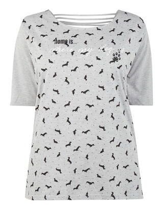 Damen Shirt mit Hundemuster
