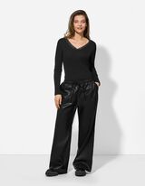 Longsleeve - Met kant - zwart