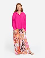 Camicia blusata - Misto viscosa - rosa fucsia