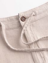 Chinohose - Leinen-Mix - beige