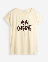 T-Shirt - Stickerei - Gelb