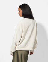 Bluză de trening - Mâneci balon - Alb