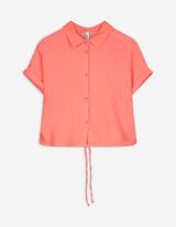 Chemise - Mousseline - Rouge clair