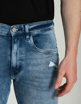 Dž&iacute;nsy - Skinny Fit - tmavomodra