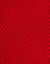 Gebreid overhemd - Geribde structuur - donkerrood