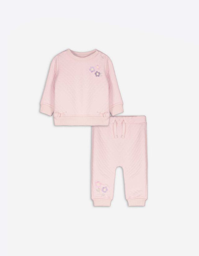 Set hanorac și pantaloni - Broderii - Roz