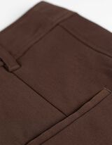 Broek - Imitatie su&egrave;de - Donkerbruin