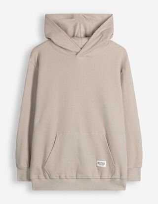 Sweatshirt - Waffelstruktur - Beige