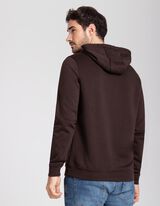 Džemperis - Medvilnės mi&scaron;inys - tamsiai rudas