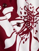 Bluse - Florales Muster - dunkelrot