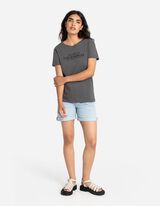 T-s&auml;rk - lisatud tikand - tumehall