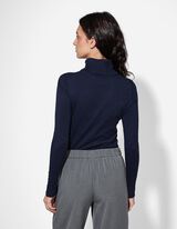 Maglione - Collo dolcevita - blu scuro