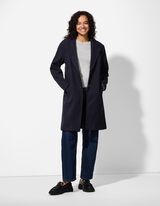 Manteau - Aspect laine - Bleu foncé