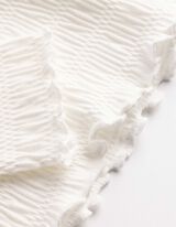 T-shirt &agrave; manches longues - Unicolore - blanc