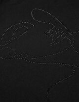 Sweatshirt - Ziersteine - schwarz