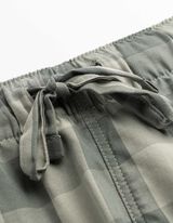 Pyjamashorts - Karomuster - hellgr&uuml;n