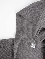 Lang vest - Ribtricot - grijs