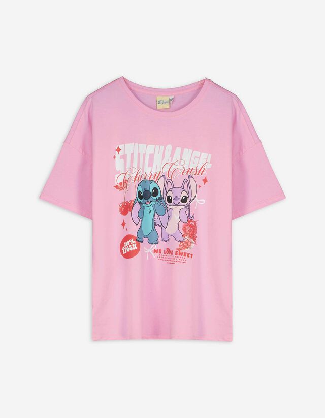 T-Shirt - Lilo & Stitch - rosa