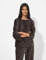 koszulka - aksamit - ciemny brazowy