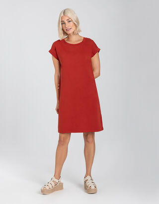 Kleid - gerade geschnitten - Orange