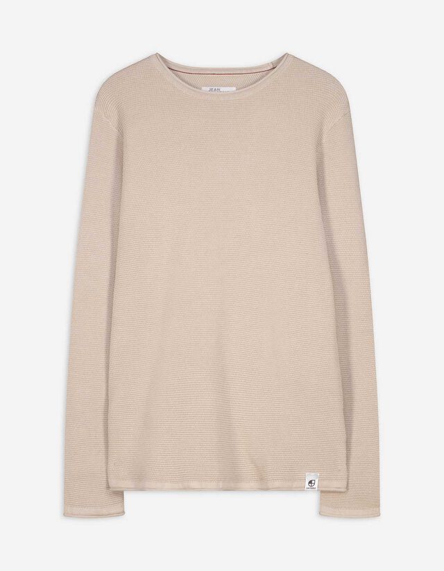 Pullover - Estremità arrotolate - beige