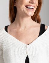 Užsegama sagomis - baltas