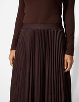 Gonna a pieghe -  Pieghe - marrone scuro