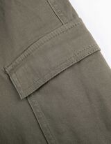 Pantaloni cargo - Amestec de bumbac - Verde inchis