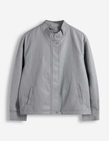 Blouson - Piele sintetică - Gri deschis