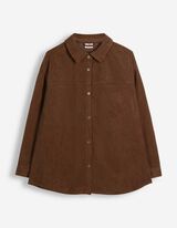 Hemdbluse - Aufgesetze Taschen - Braun
