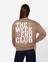 Sweatshirt - R&uuml;ckenprint - braun