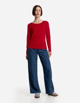 Maglia a manica lunga - Basic - rosso scuro