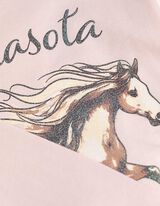 Langarmshirt - Frontprint - rosa