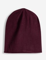 Beanie - einfarbig - Dunkelrot