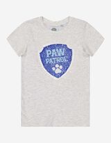 T-shirt - Omkeerbare pailletten - lichtgrijs