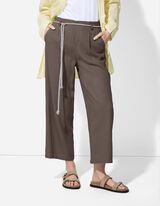 Culotte - Leinen-Mix - hellbraun