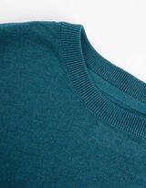 Marškinėliai ilgomis rankovėmis - Smulkus mezginys - turkis