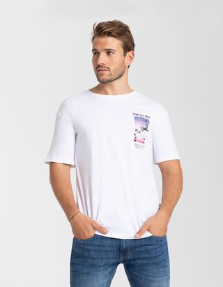 T-shirt - Imprim&eacute; - blanc