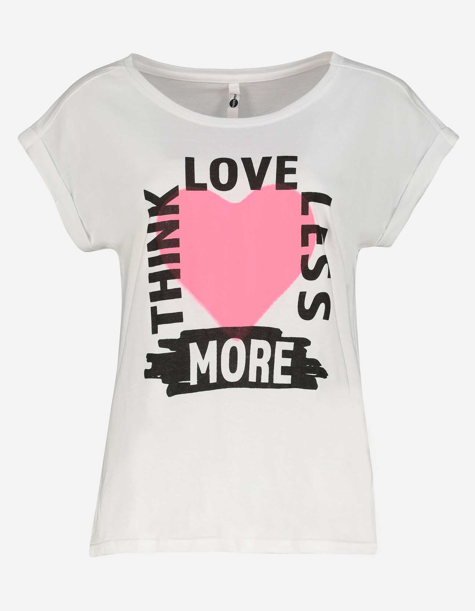 T-shirt - Message imprim&eacute; - blanc