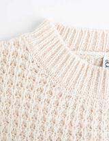 Pul&oacute;ver - Ejtett v&aacute;ll&uacute; - feher