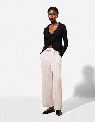 Culotte - Webstoff - beige