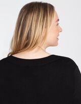 Pulover - Amestec viscoză - Negru