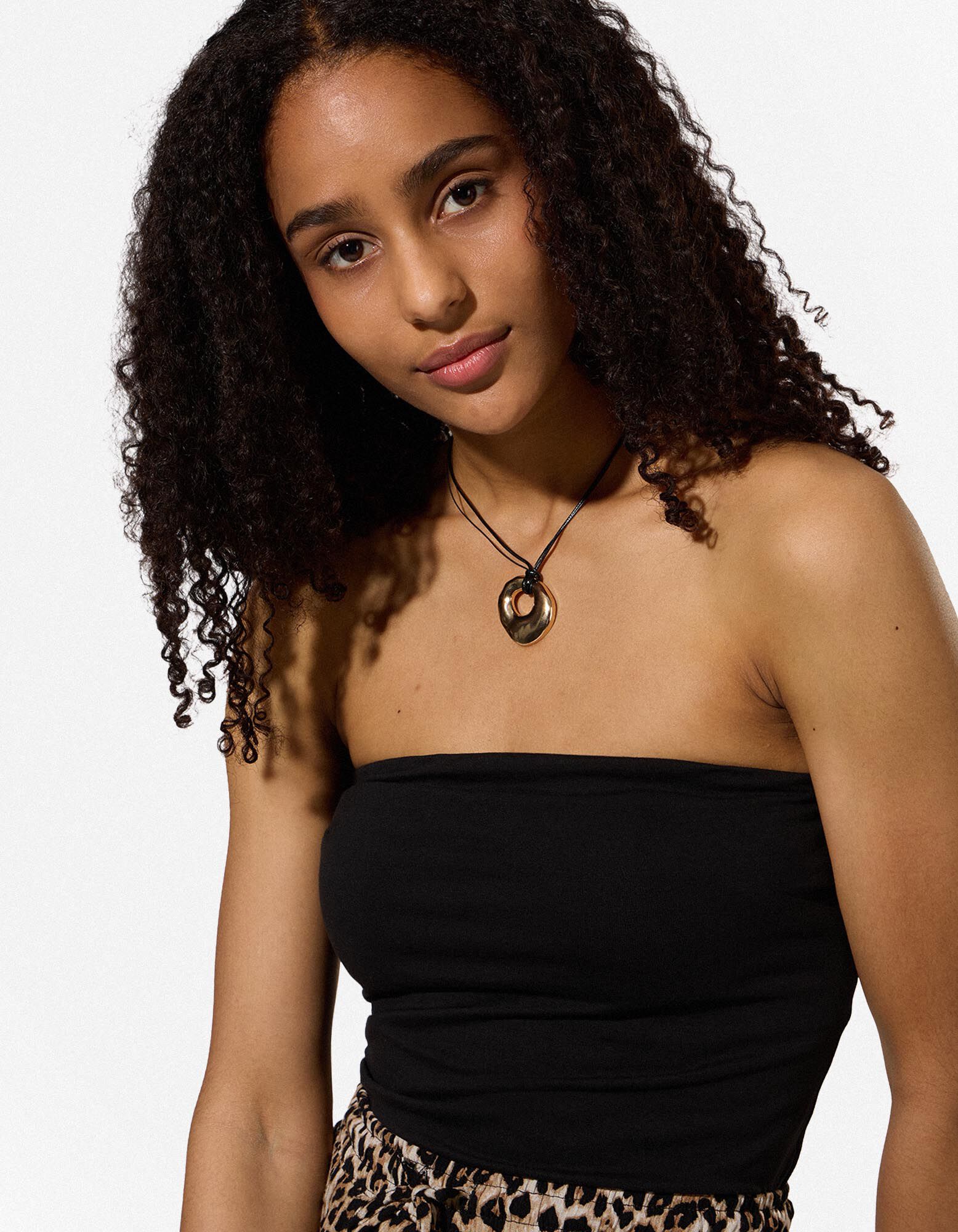 Bandeau-Top - Baumwolle - Schwarz