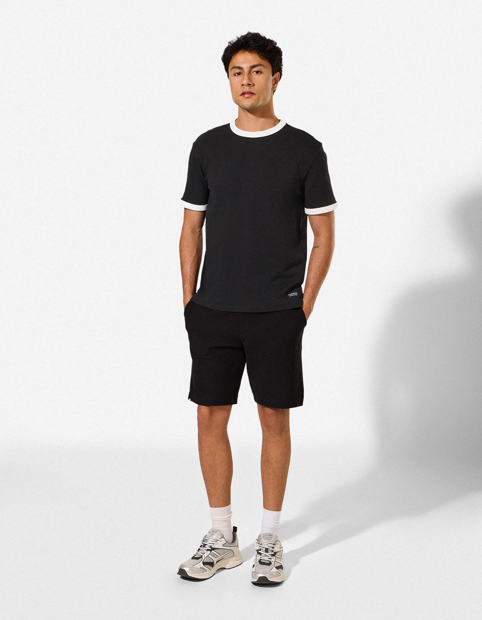 T-Shirt - Regular Fit - Schwarz